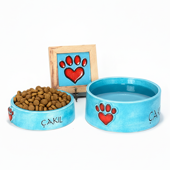 mama kabı + su kabı + tasma askısı (isimli)