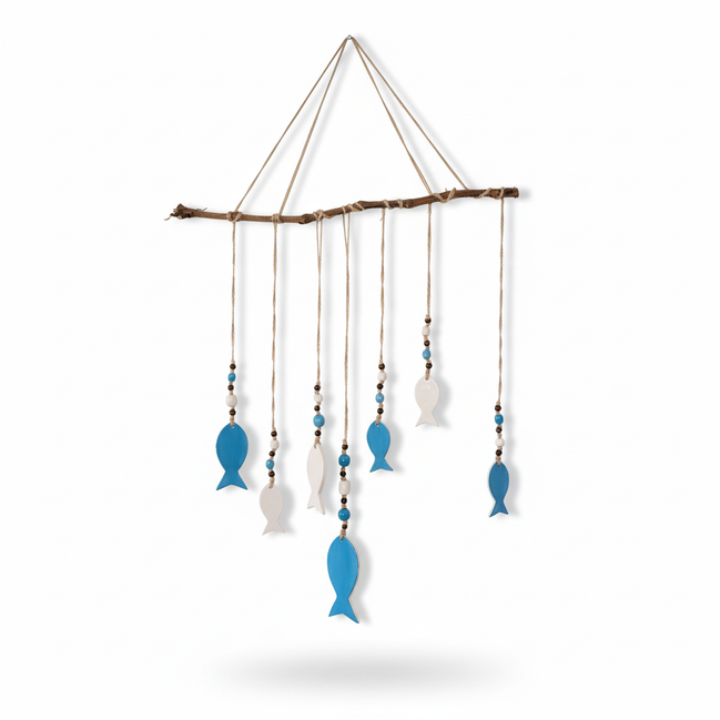 duvar süsü | balık seti (mavi-beyaz)