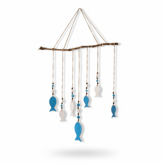 duvar süsü | balık seti (mavi-beyaz)