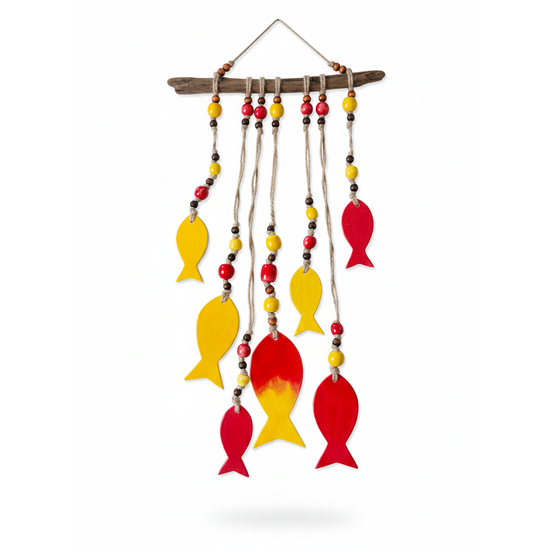 duvar süsü | balık seti (kırmızı-sarı)