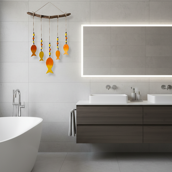 duvar süsü | balık seti (sarı-turuncu)