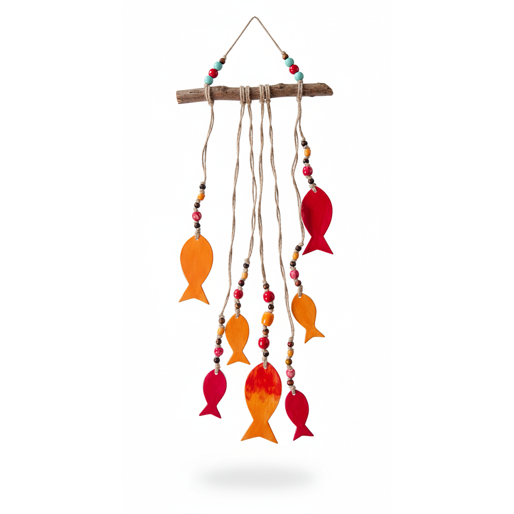 duvar süsü | balık seti (turuncu-kırmızı)