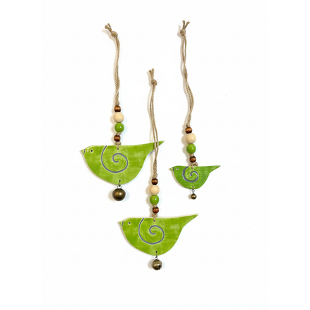 duvar süsü | kuş seti (yeşil)