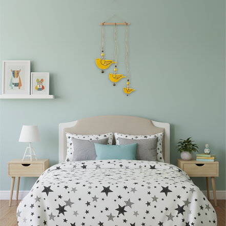 duvar süsü | kuş seti (sarı)