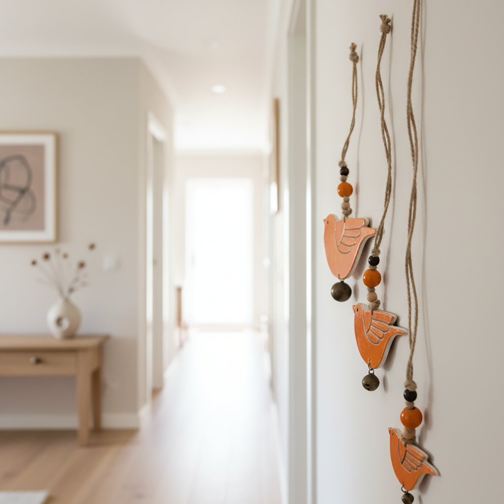 duvar süsü / kuş seti (turuncu)