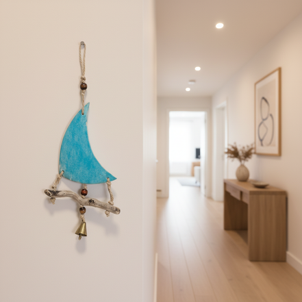 duvar süsü | yelkenli (mat turkuvaz)