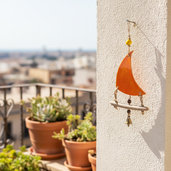 duvar süsü | yelkenli (turuncu)