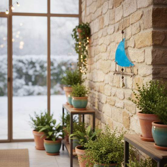 duvar süsü | yelkenli (mavi)