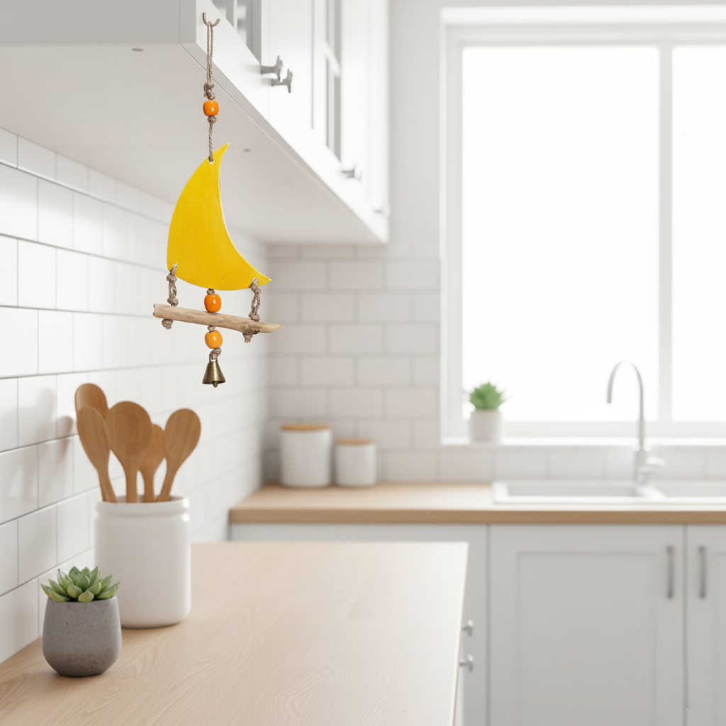 duvar süsü | yelkenli (sarı)