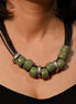 büyük boncuklu kolye | yeşil