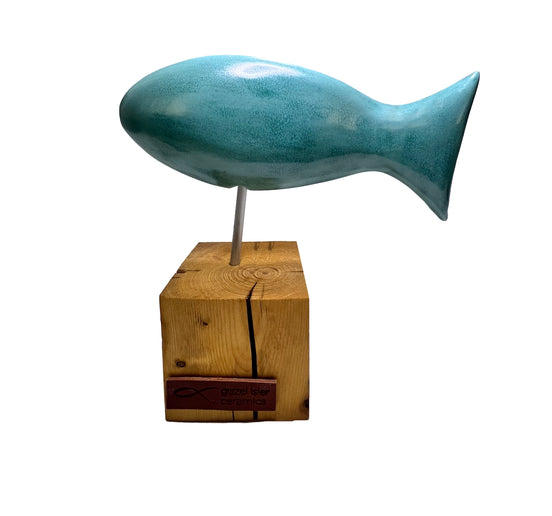 balık heykeli | antik turkuvaz