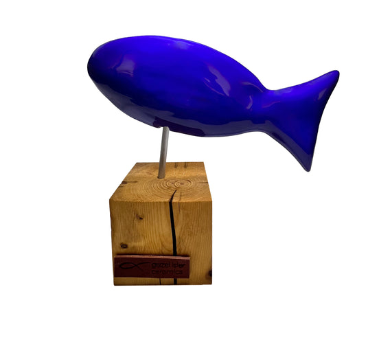 balık heykeli | gece mavisi
