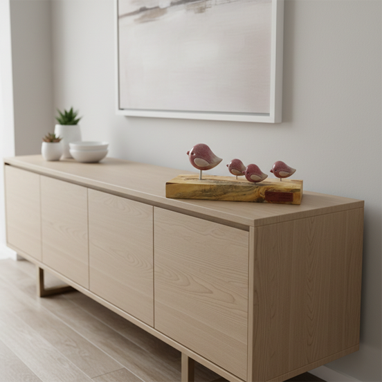 kuş heykel seti | kırmızı-krem (efektli)