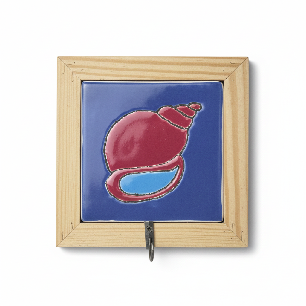 askı | deniz kabuğu (lacivert-kırmızı)