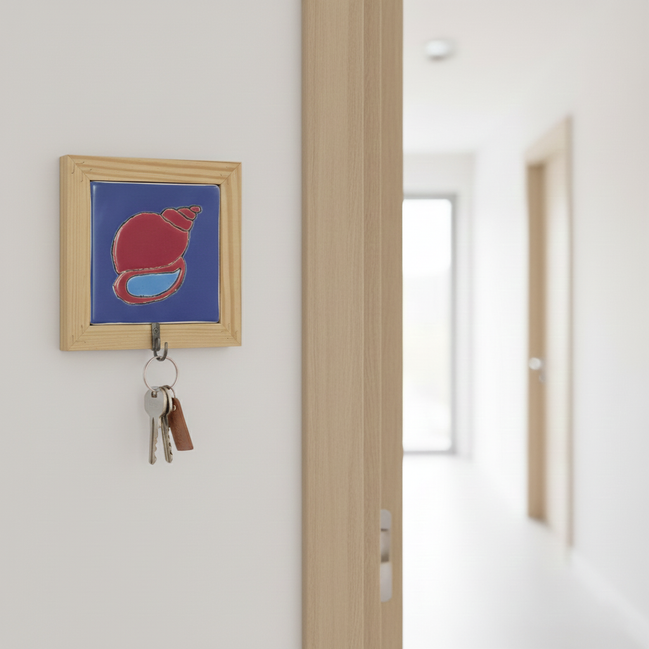 askı | deniz kabuğu (lacivert-kırmızı)