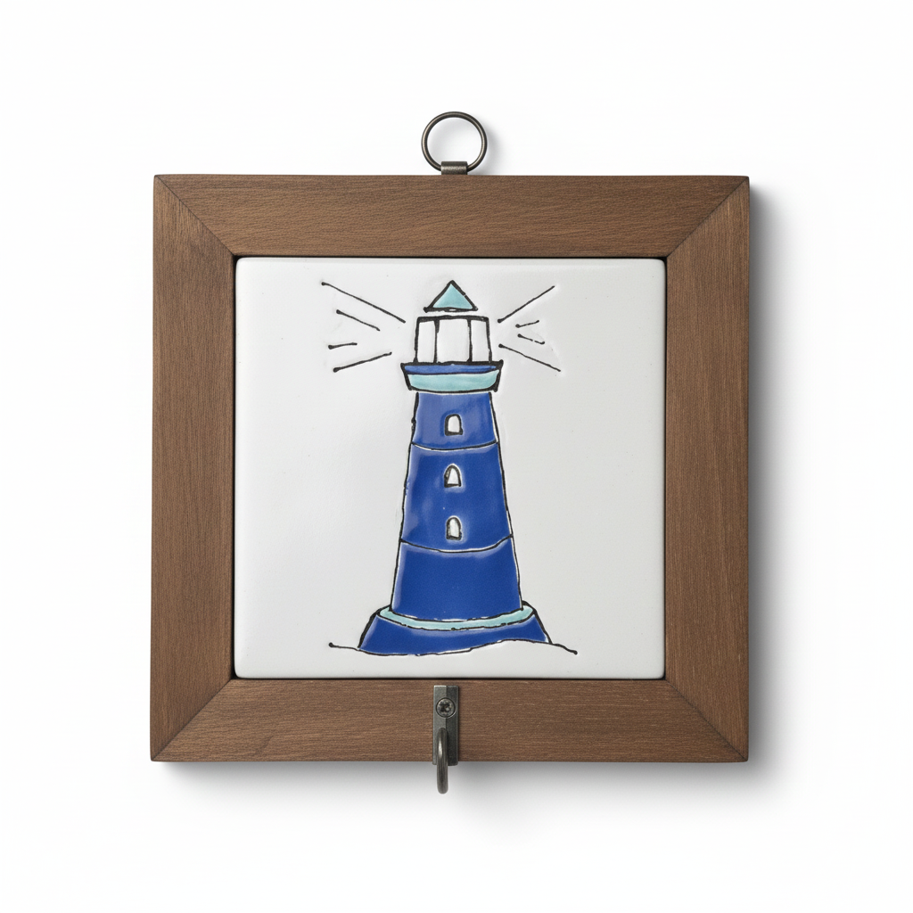 askı | deniz feneri (beyaz-lacivert)