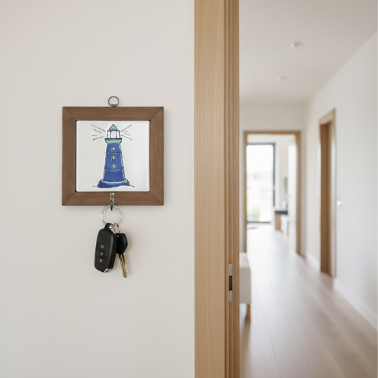 askı | deniz feneri (beyaz-lacivert)