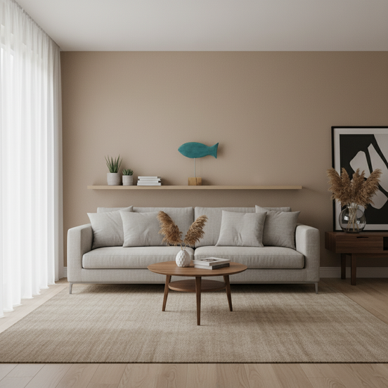 balık heykeli | mat turkuvaz