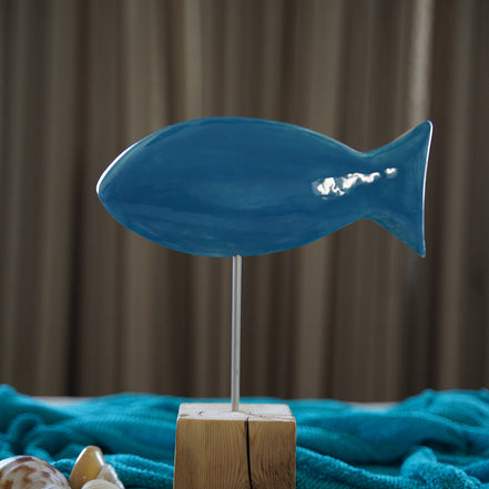 balık heykeli | mavi