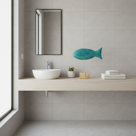 balık heykeli | göl mavisi