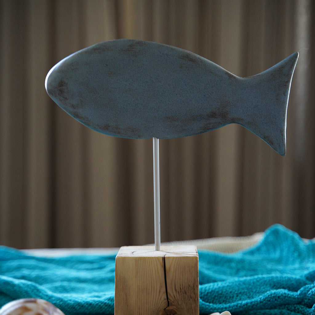 balık heykeli | gece mavisi