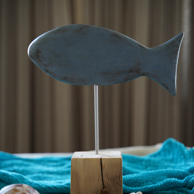 balık heykeli | gece mavisi