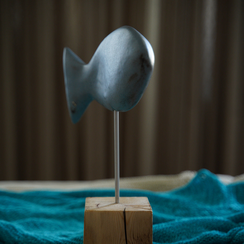 balık heykeli | gece mavisi