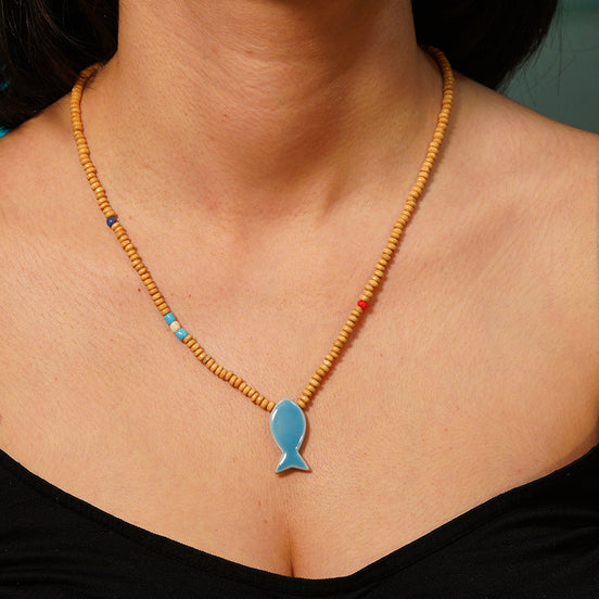 kolye | balık (mavi)