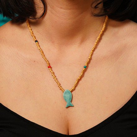 kolye | balık (turkuvaz)