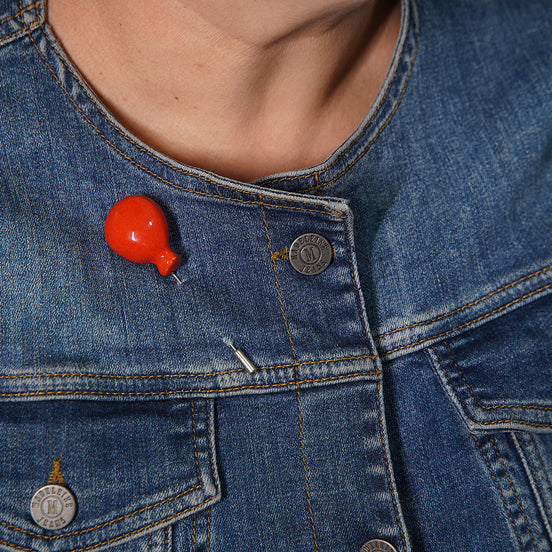 balon broş | alev kırmızı