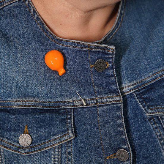 balon broş | turuncu