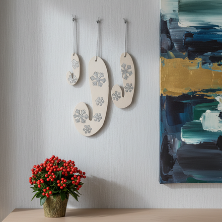 duvar süsü | baston şeker (beyaz, kar kristalli)