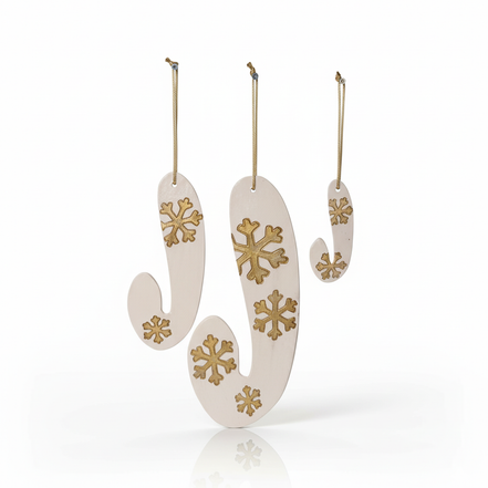 duvar süsü | baston şeker (beyaz, kristal)