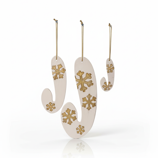 duvar süsü | baston şeker (beyaz, kristal)