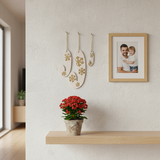 duvar süsü | baston şeker (beyaz, kristal)