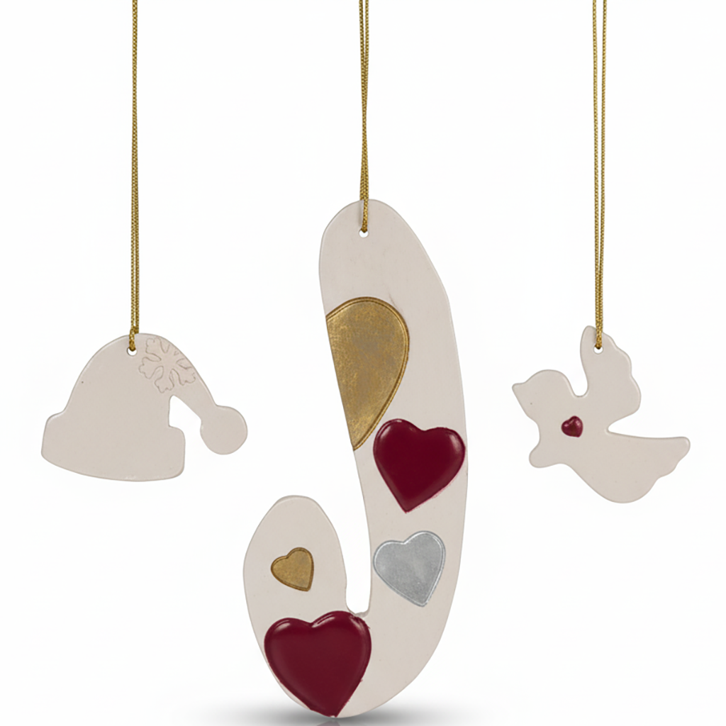 duvar süsü | baston şeker (beyaz, set)