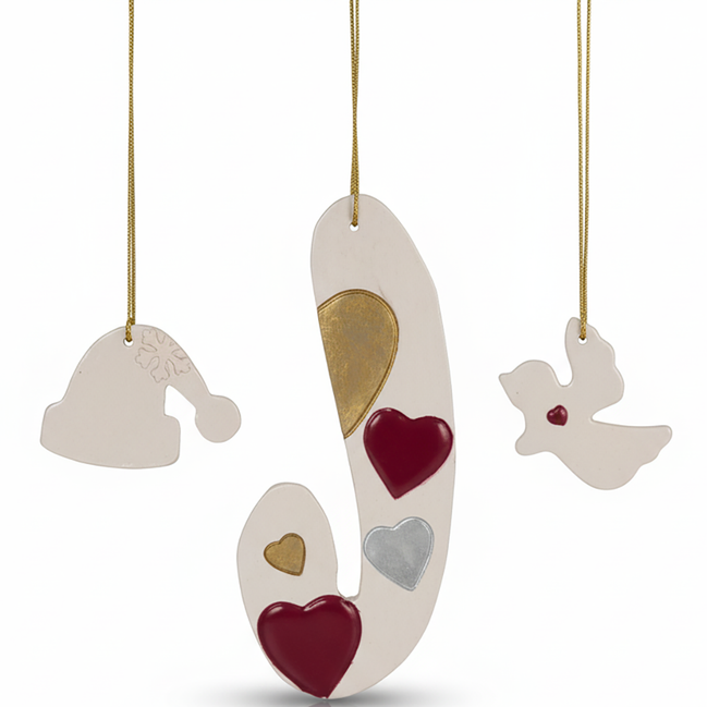 duvar süsü | baston şeker (beyaz, set)