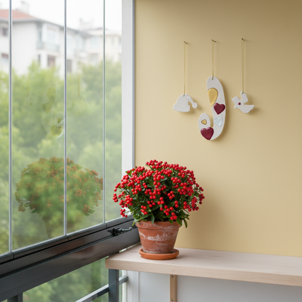 duvar süsü | baston şeker (beyaz, set)