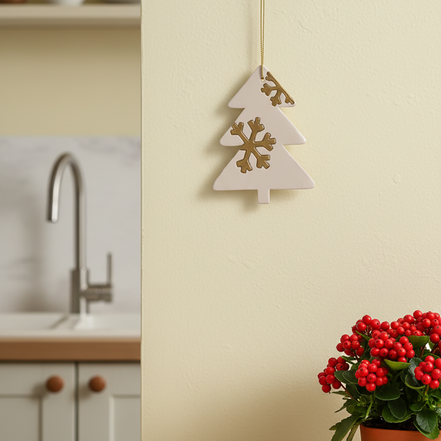 duvar süsü | çam (beyaz, kristal)