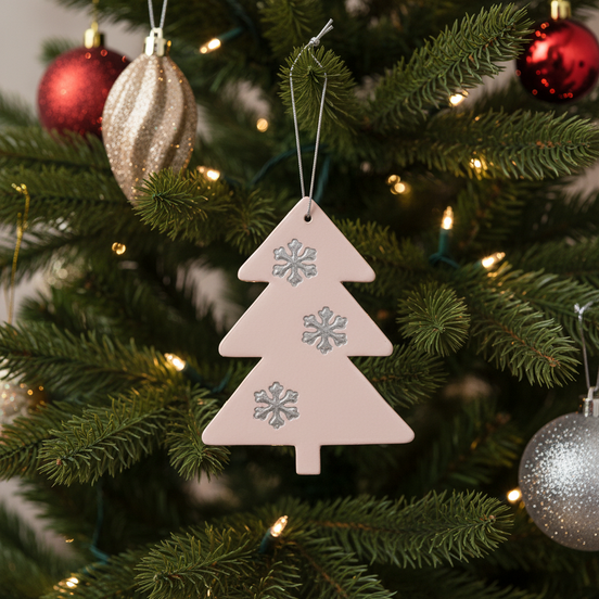 çam ağacı süsü | ağaç (beyaz, kristal)