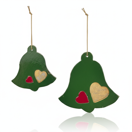 duvar süsü | çan (yeşil, kalp)