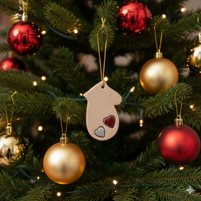 ağaç süsü | eldiven (kalp)