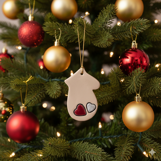 ağaç süsü | eldiven (kalp)