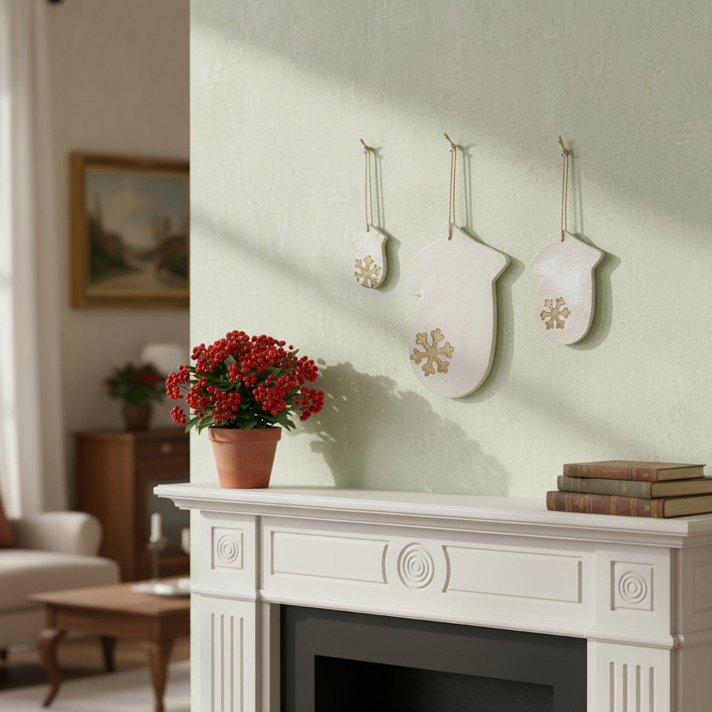 duvar süsü | eldiven (beyaz, kristal)