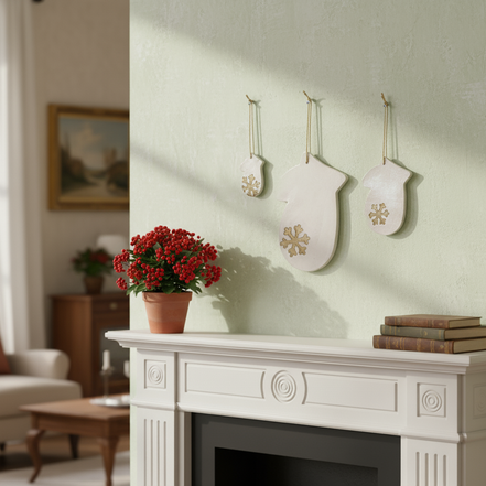 duvar süsü | eldiven (beyaz, kristal)