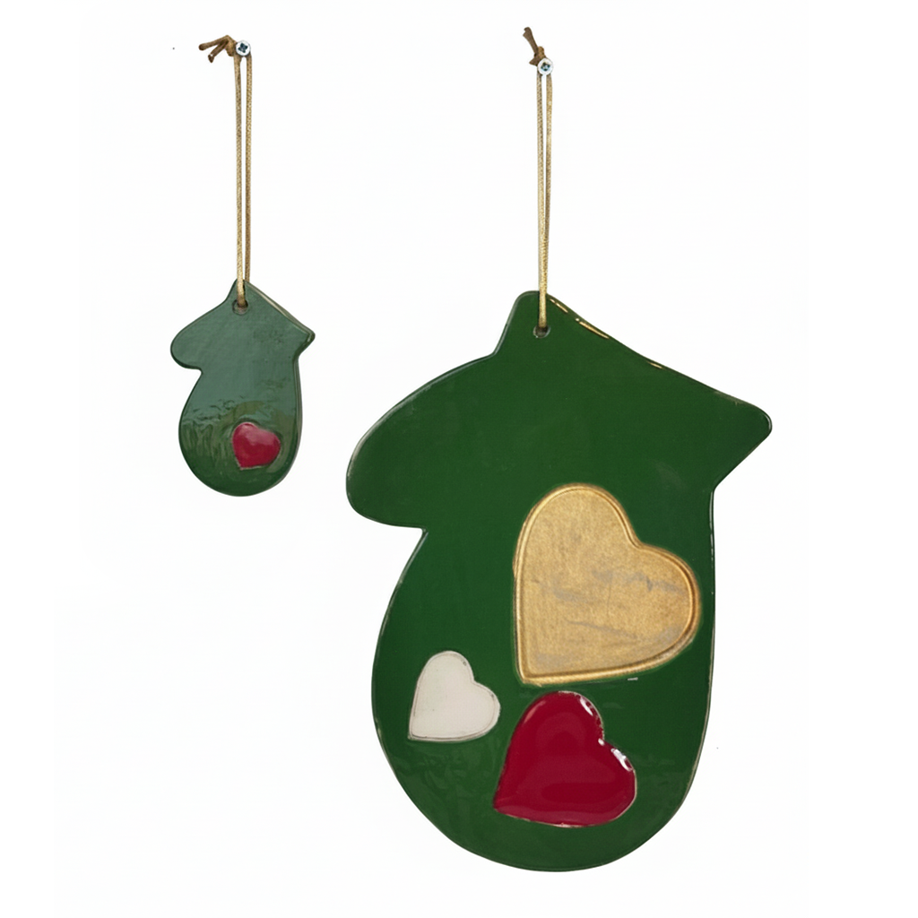 duvar süsü | eldiven (yeşil, kalp)