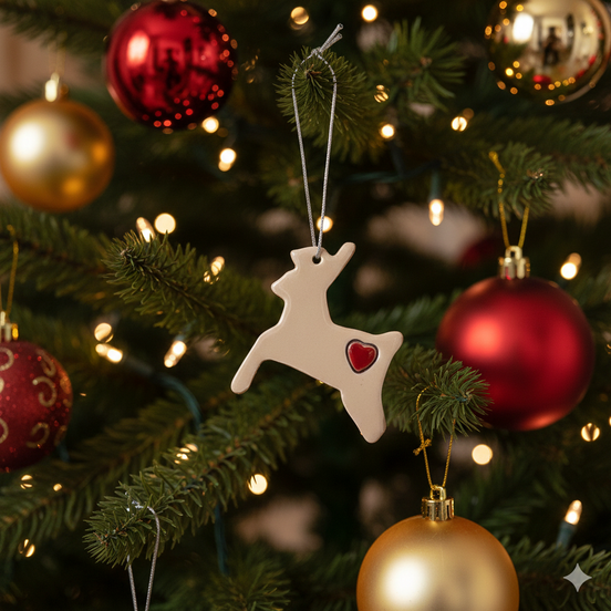 ağaç süsü | geyik (kalp)