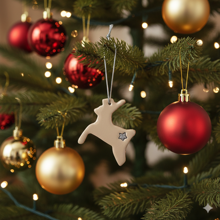 ağaç süsü | geyik (yıldız)