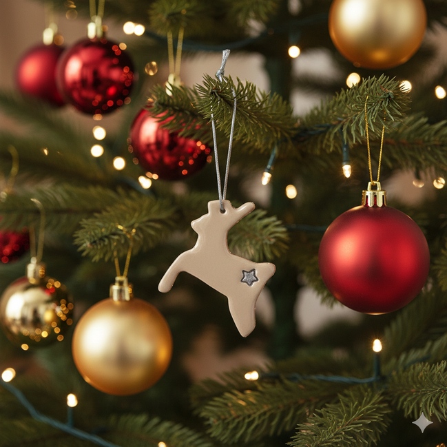 ağaç süsü | geyik (yıldız)