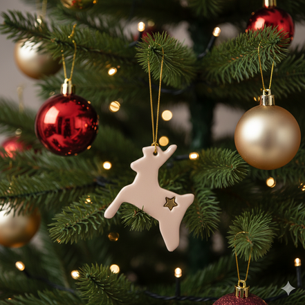 ağaç süsü | geyik (yıldız)